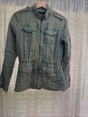 Lucky Brand Military-Style Olive Utility Jacket